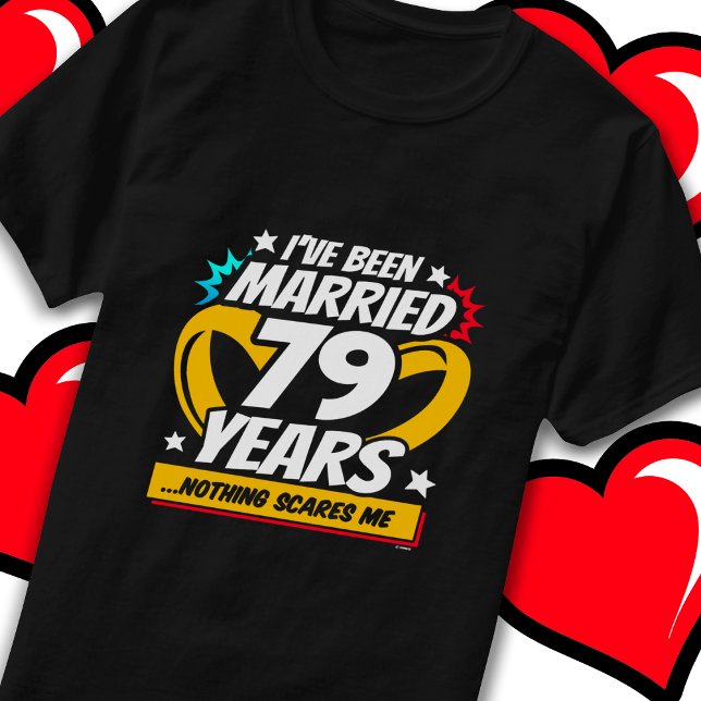Gift med 79 års firande 79:e Bröllop-årsdagen T Shirt (Skapare uppladdad)