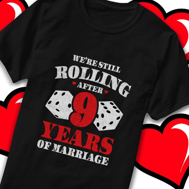 Gift med 9 års nutid, 9:e Bröllop-årsdagen T Shirt (Skapare uppladdad)