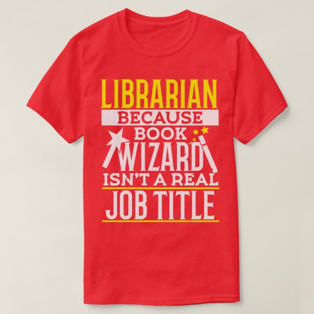 Gift med bibliotekariens fina lyft för R T Shirt (Design framsida)