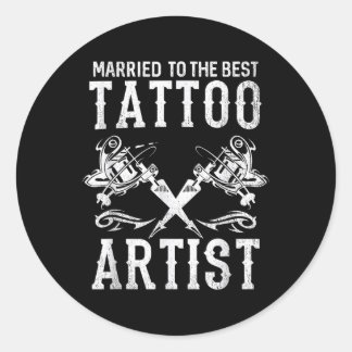 Gift med den bästa Tattokonstnären eller Make Runt Klistermärke