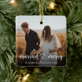 Gift med Elegant - foto jul Julgransprydnad Keramik