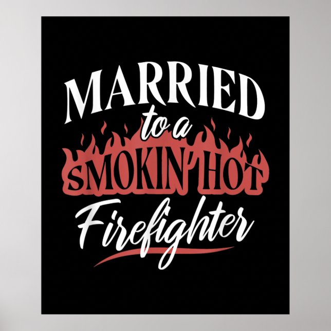 Gift med en brandman för rökHett Poster (Framsidan)