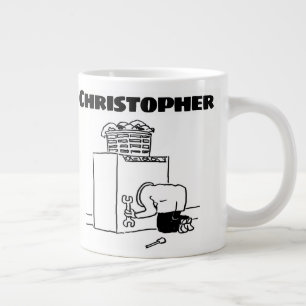 Gift med en Tvättande reparatör av Maskin med Na Jumbo Mugg