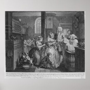 Gift med ett gammalt Maid Poster