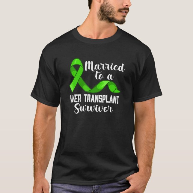 Gift med ett levertransplantat - överlevande organ t shirt (Framsida)