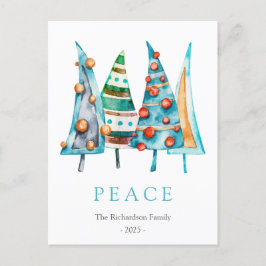 Gift med fredskupprop Baby Doodle Gräs Julgran Helg Vykort