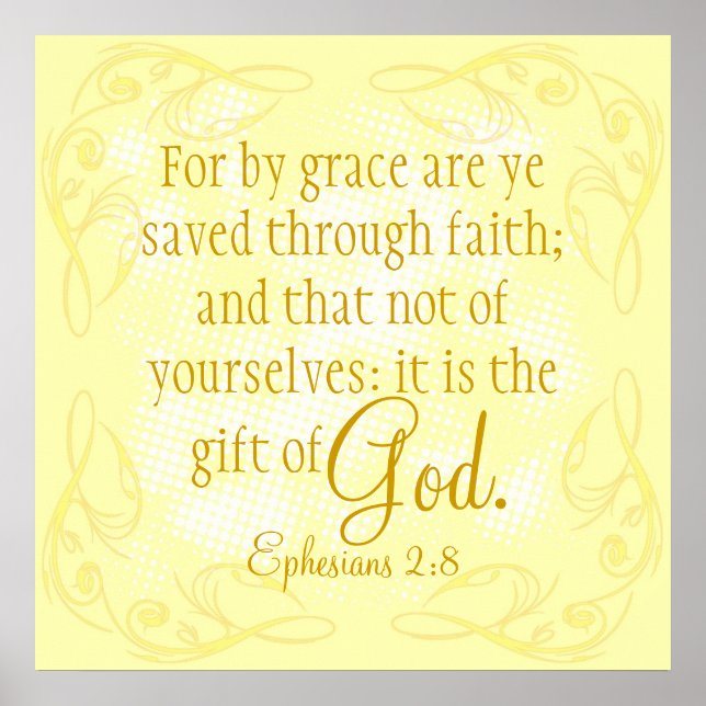 Gift med Guds bibelversa Efesiers Poster (Framsidan)