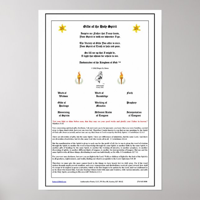 Gift med Heliga Spirit Poster (Framsidan)