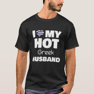 Gift med Hett Greece Man i Kärlek min Hett Grekisk T Shirt