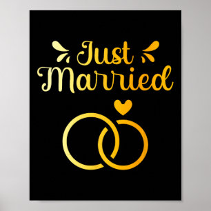Gift med just Bröllop Giftermål Groom Bride Make Poster