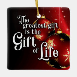 Gift med Life Donate Life-jultransplantation Julgransprydnad Keramik