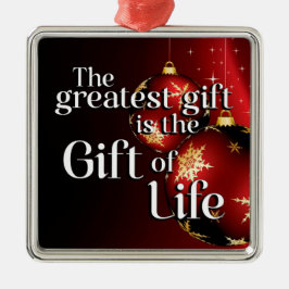 Gift med Life Donate Life-jultransplantation Julgransprydnad Metall