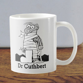 Gift med Namn för en Doktor-man i Bandages Coff Kaffemugg