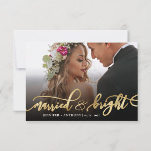 Gift med och Bright Newlyweds Photo jul Card