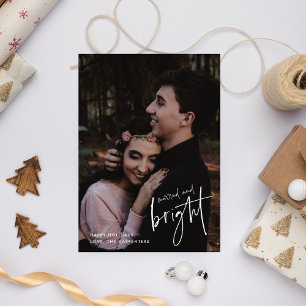 Gift med och ljusnylyft fotojul julkort
