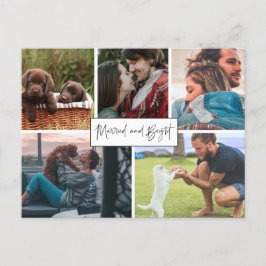 Gift med och ljusnylyft par foto helg vykort