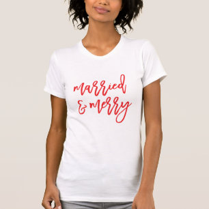 Gift med och merry   Jul T-shirt