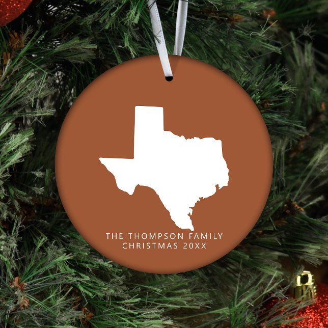 Gift med Par-vänner, julklappar i Texas Julgransprydnad Keramik (Skapare uppladdad)