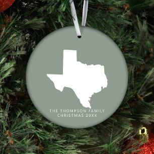 Gift med Par-vänner, julklappar i Texas Julgransprydnad Keramik