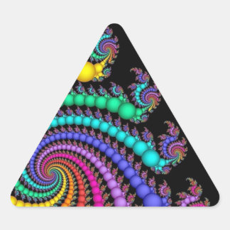 Gift med Pearls Rainbow Gay pride Triangle Sticker Triangelformat Klistermärke