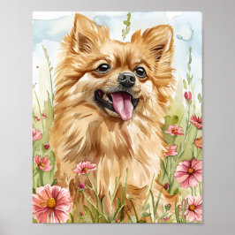Gift med Pommern Owner Cute Hund Wall Art Poster