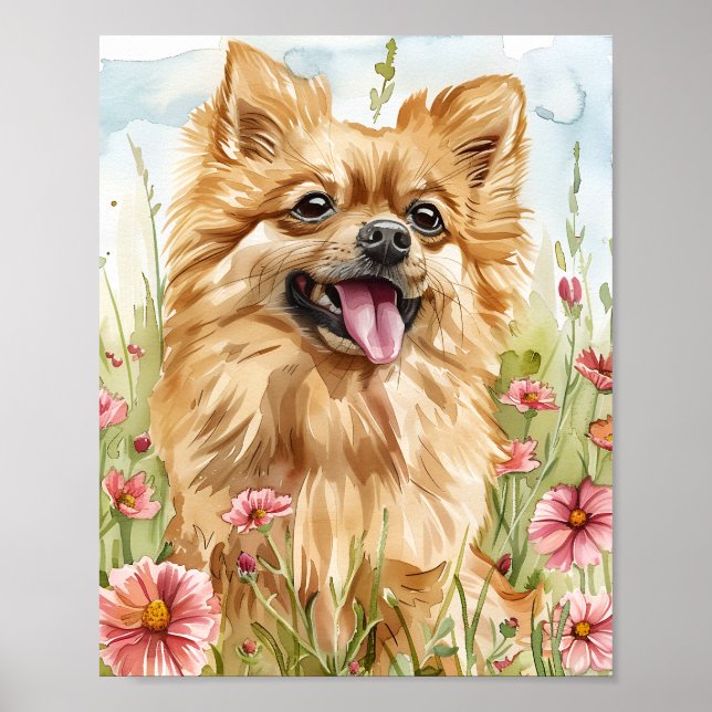 Gift med Pommern Owner Cute Hund Wall Art Poster (Framsidan)