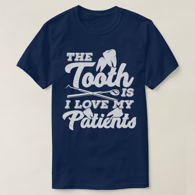 Gift med tandläkarassistent för tandläkare t shirt (Design framsida)