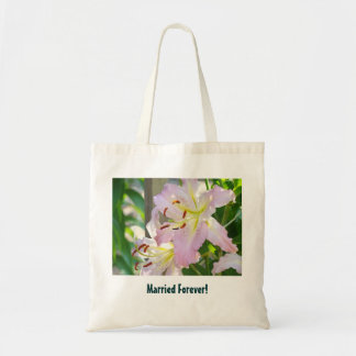Gift med Tote-påse Rosa Liljor - Gift för evigt! Tygkasse