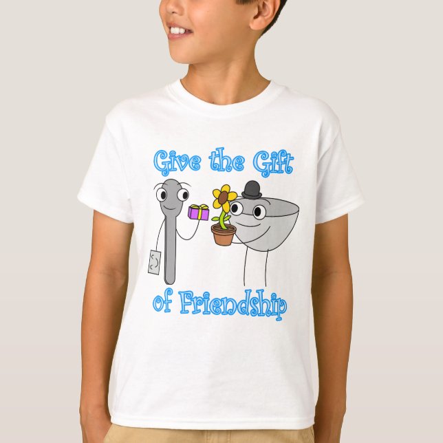 Gift med Vänskap Kids Shirt T Shirt (Framsida)