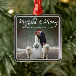 Gift & Merry Bröllop Photo-jul Julgransprydnad Metall
