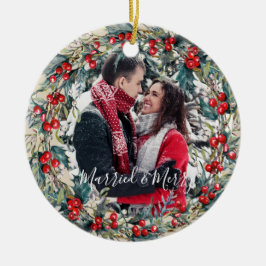 Gift & Merry first christmas träd ornament