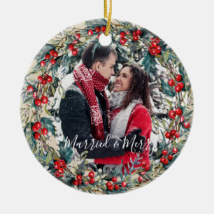 Gift & Merry first christmas träd ornament
