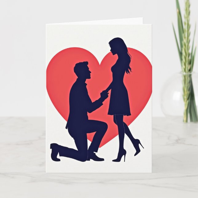 Gift mig frieri kärlekskort kort (Framsida)