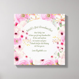 GIFT - Mormor Poems from Grandchildren - ANPASSNIN Canvastryck