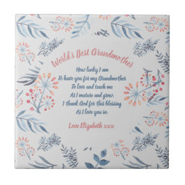 GIFT - Mormor Poems from Grandchildren - ANPASSNIN Kakelplatta