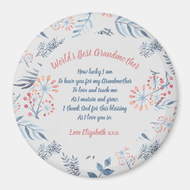 GIFT - Mormor Poems from Grandchildren - ANPASSNIN Magnet