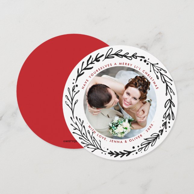 Gift n Glad Jul Krans Julkort (Fram/baksida)