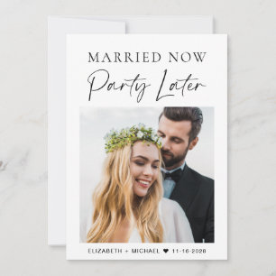 Gift nu Party senare Foto Bröllop Inbjudningar