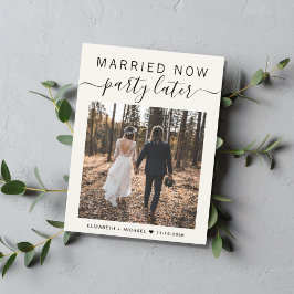 Gift nu Party senare Foto Cream Bröllop Meddelande Vykort