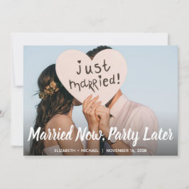 Gift nu Party, senare fotoElopement Bröllop