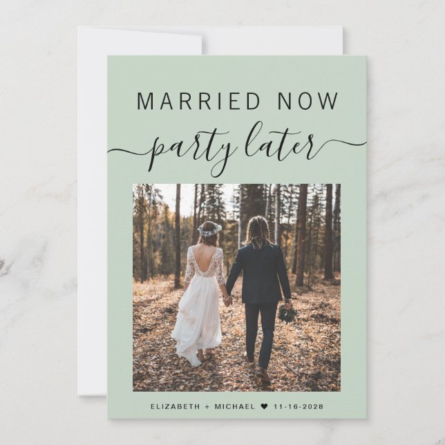 Gift nu Party, senare fotosaldo Grönt Bröllop (Framsida)