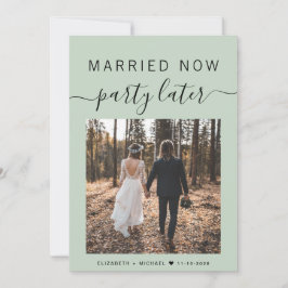 Gift nu Party, senare fotosaldo Grönt Bröllop