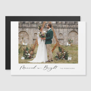Gift och Bright Modern Minimal Photo Magnet Card