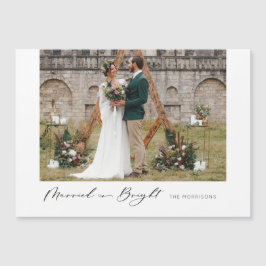 Gift och Bright Modern Minimal Photo Magnet Card