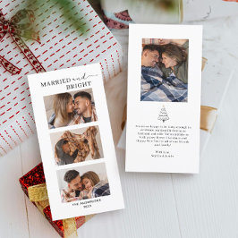 Gift och lätt foto par första jul julkort