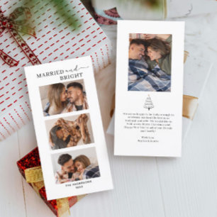 Gift och lätt foto par första jul julkort