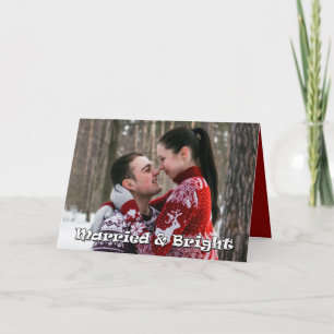 Gift- och ljusglimt julfoto helgkort