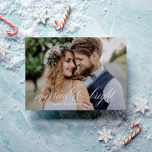 Gift och ljusskript - nytt foto julkort
