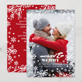 Gift och Merry. Anpassningsbar Helgdag - platta fo Julkort