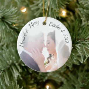 Gift och merry-Anpassningsbar - nytt foto Julgransprydnad Keramik